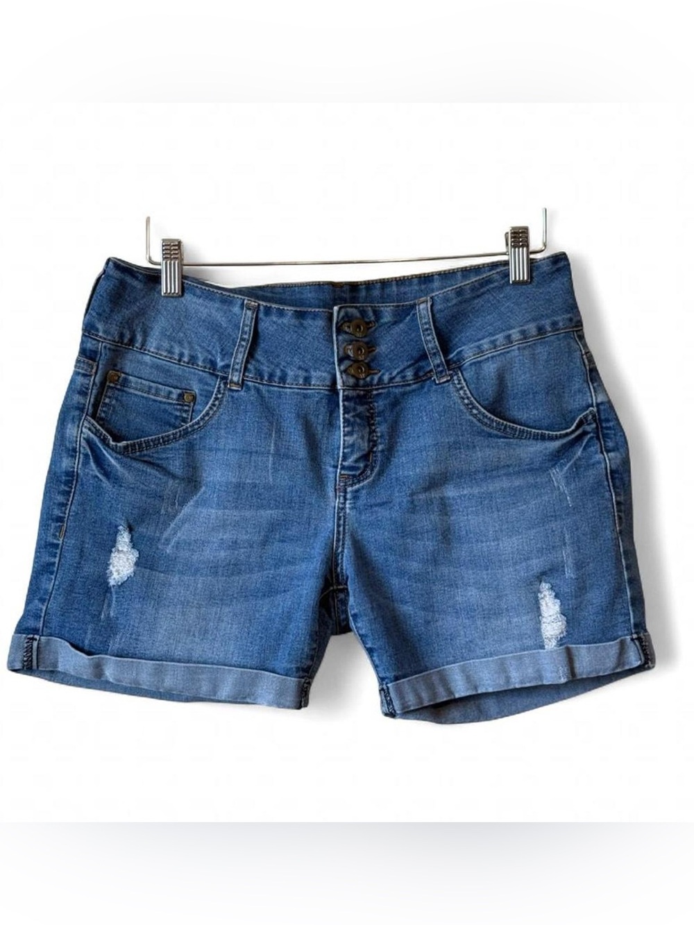 !iTBlue Denim Roll-Cuff Women's Shorts Size 10